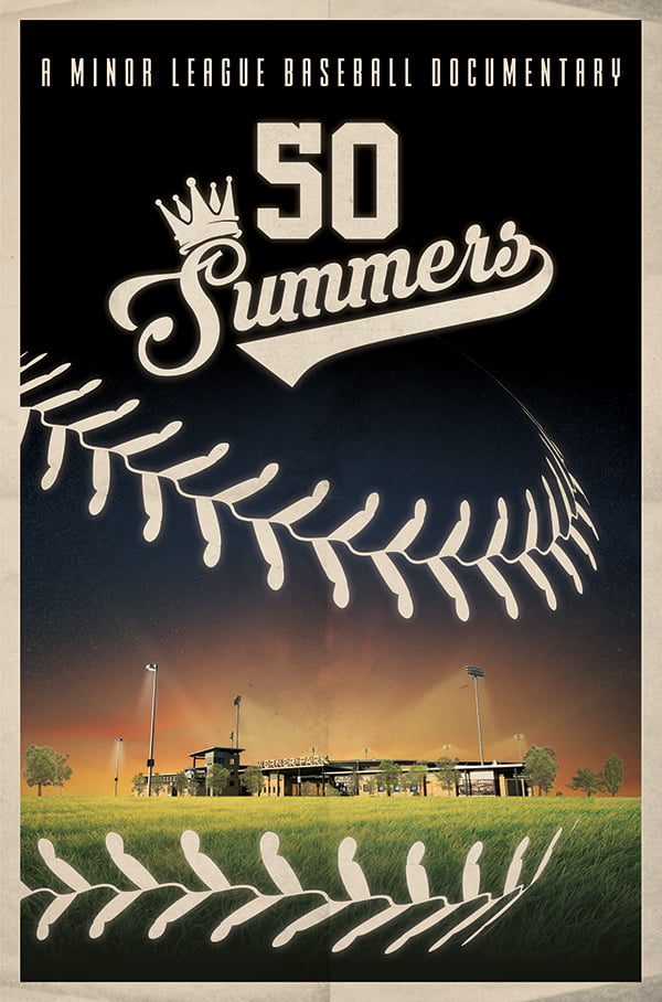 Poster design for the minor league baseball documentary 50 Summers