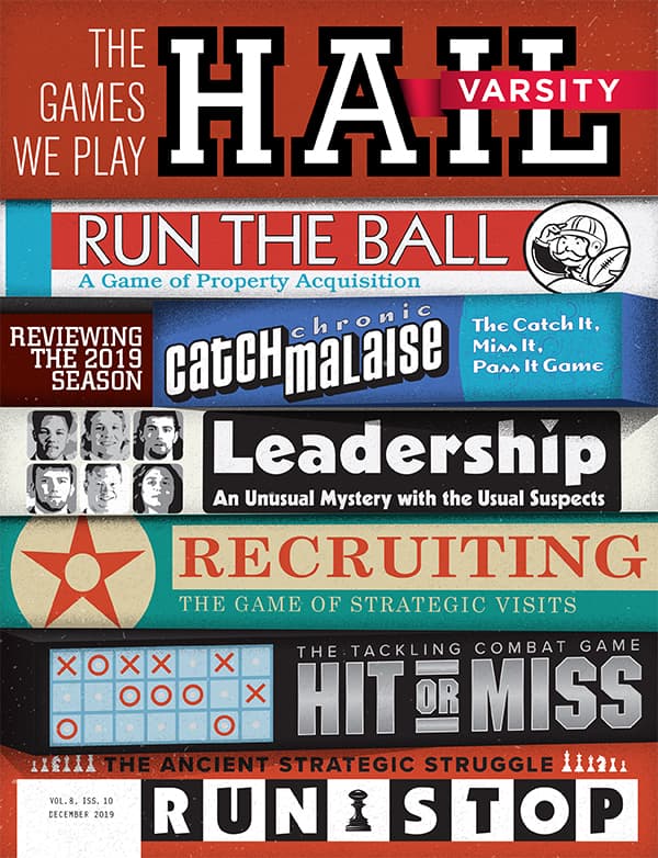 Hail Varsity magazine cover from Dec. 2019