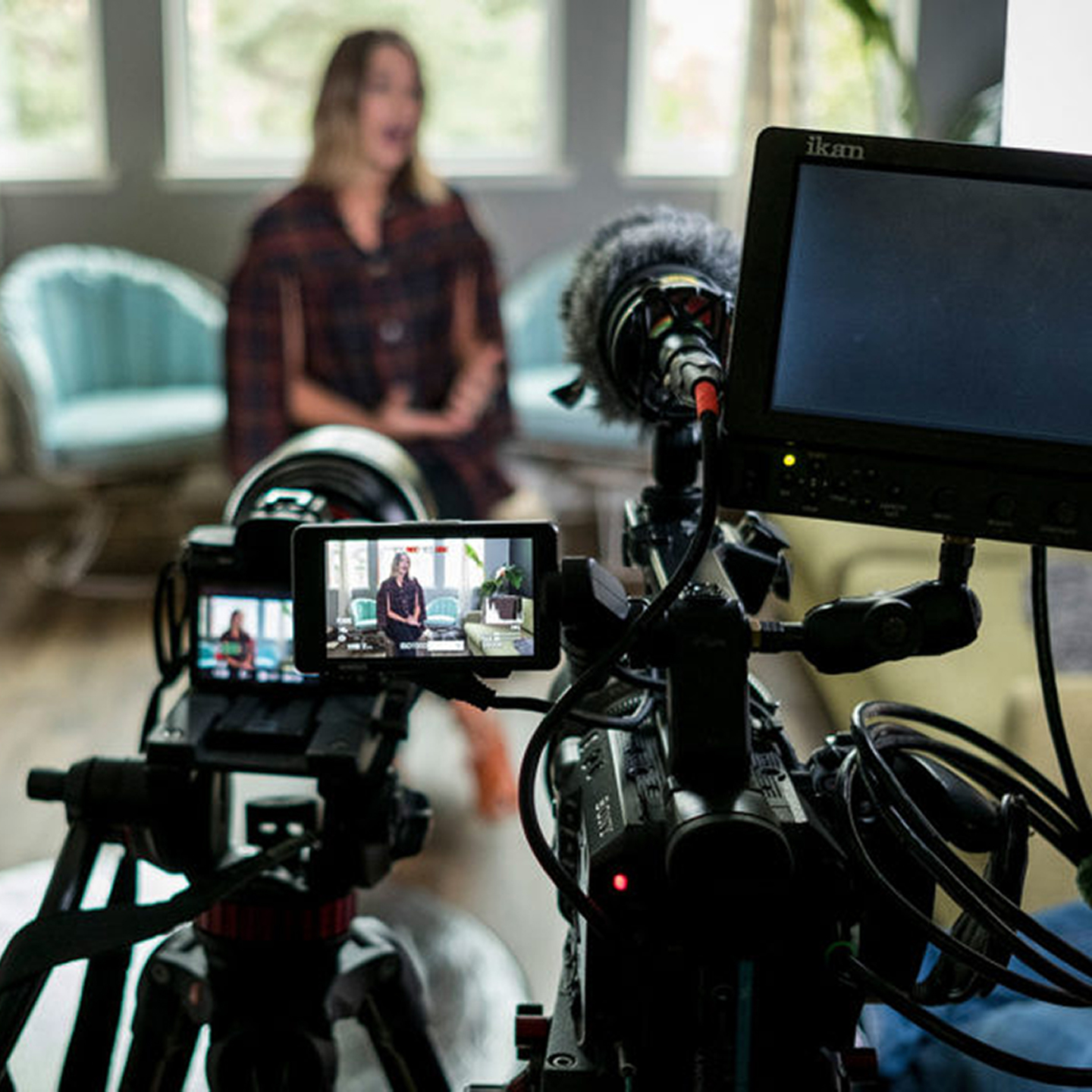 Hurrdat Films filming a woman speaking