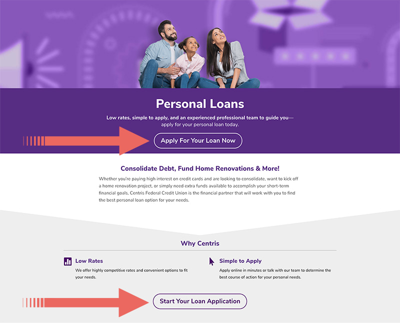 Centris Federal Credit Union website Centris Federal Credit Union website screenshot
