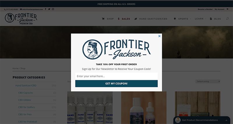 Frontier Jackson website Frontier Jackson website screenshot