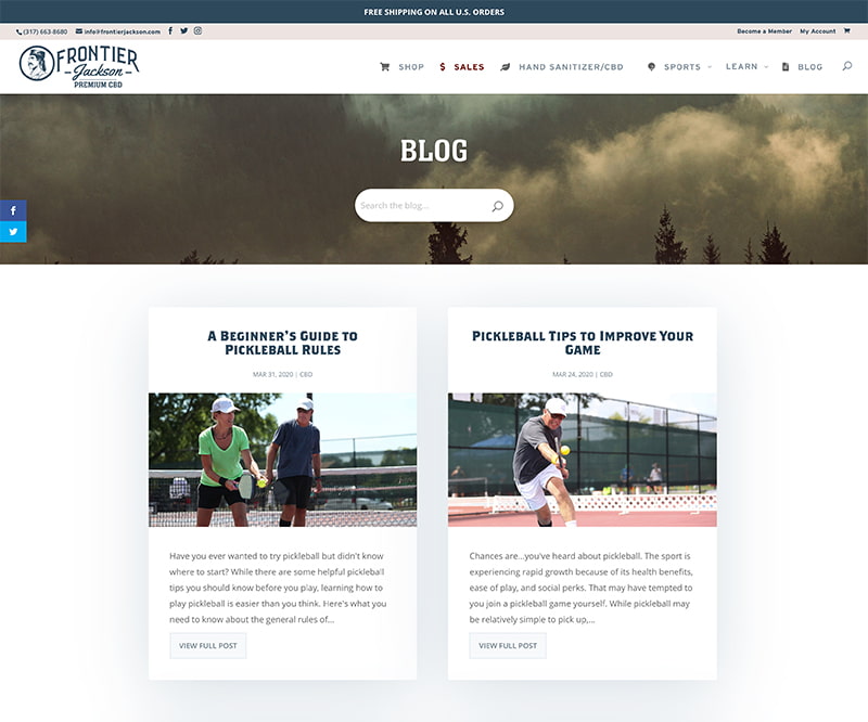 Frontier Jackson website Frontier Jackson website screenshot