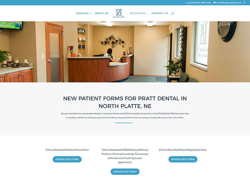 Pratt Dental website Pratt Dental website screenshot